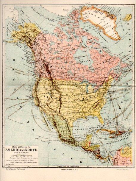 LAMINA V31514: Mapa politico de America del Norte