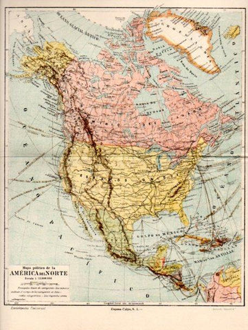 LAMINA V31514: Mapa politico de America del Norte