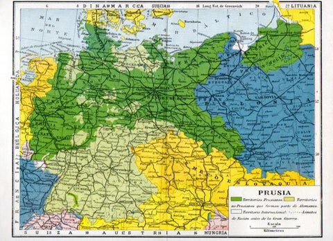 LAMINA V31518: Mapa de Prusia