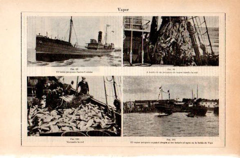 LAMINA V31462: Barco pesquero Lucien Fontaine y Aragon