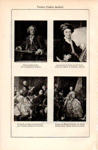 LAMINA V31415: Autorretratos de Carlos Andres Vanloo