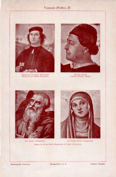LAMINA V31422: Retratos por P. Vannuci El Perugino