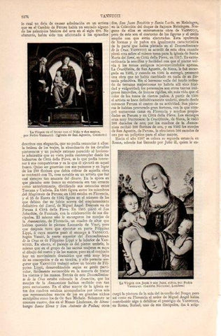 LAMINA V31423: La Virgen con Jesus y San Juan niños por P. Vannucci