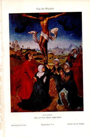 LAMINA V31405: La Crucifixion por Van der Weyden