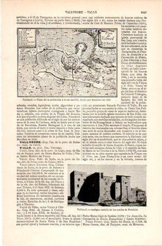 LAMINA V31393: Plano y Castillo de los condes de Perelada en Vallmoll, Tarragona