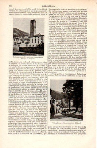 LAMINA V31394: Carretera y convento de Vallombrosa, Italia