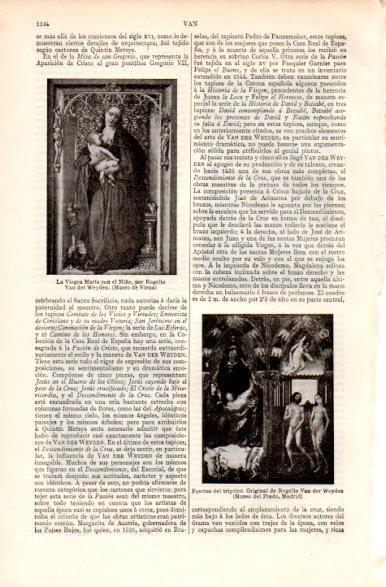 LAMINA V31406: Obras por Van der Weyden