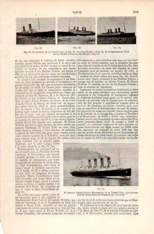 LAMINA V31454: Transatlantico Mauretania de la Cunard Line