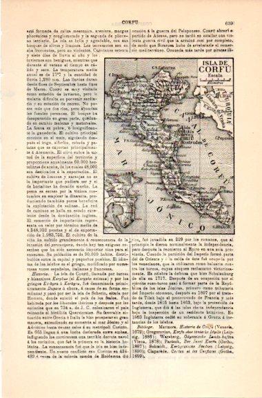 LAMINA V31036: Mapa de la isla de Corfu