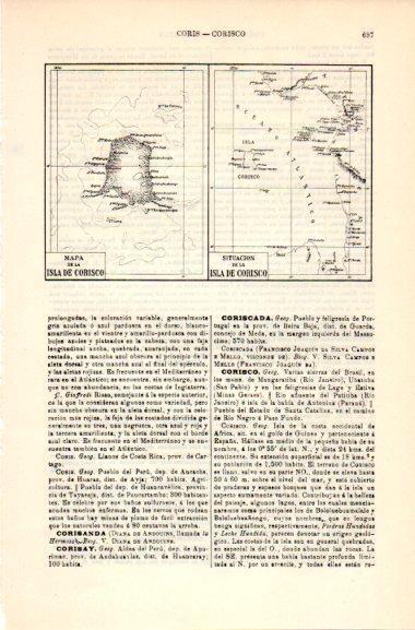 LAMINA V31040: Mapa y situacion de la isla de Corisco