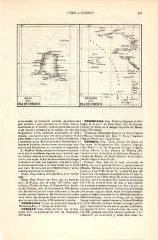 LAMINA V31040: Mapa y situacion de la isla de Corisco