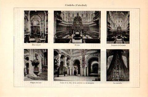 LAMINA V31017: Interior de la Catedral de Cordoba