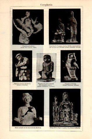 LAMINA V31073: Figuritas helenisticas fenicias y egipcias
