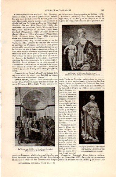 LAMINA V31077: La Virgen y el Niño por B. Corradini