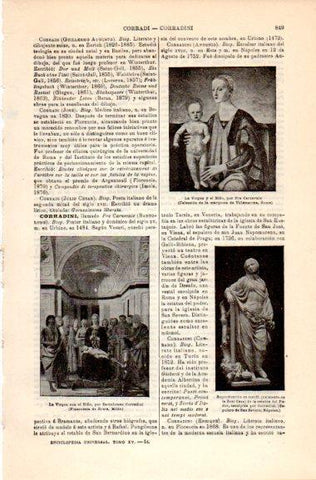 LAMINA V31077: La Virgen y el Niño por B. Corradini