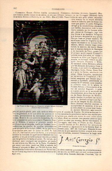 LAMINA V31078: La Virgen de San Jorge por Correggio