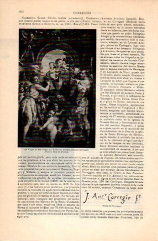 LAMINA V31078: La Virgen de San Jorge por Correggio