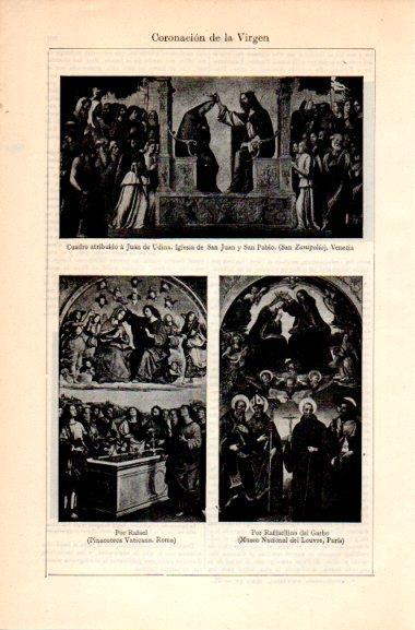 LAMINA V31067: Coronacion de la Virgen por Udina, Rafael y del Garbo