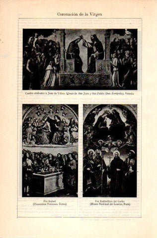 LAMINA V31067: Coronacion de la Virgen por Udina, Rafael y del Garbo