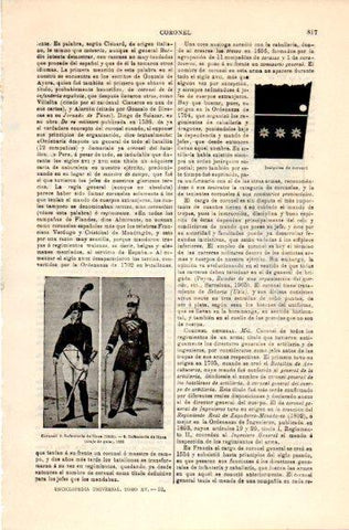 LAMINA V31051: Coronel infanteria e insignias de coronel