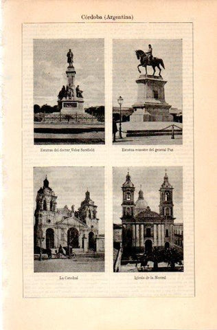LAMINA V31058: Monumentos de Cordoba, Argentina