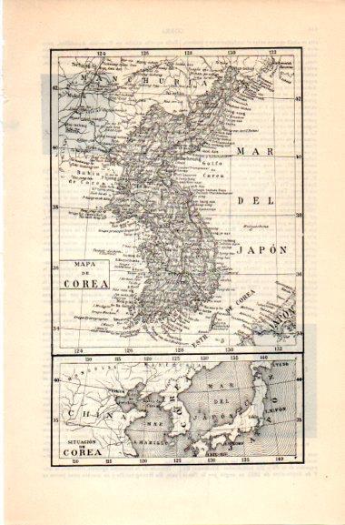 LAMINA V31059: Mapa de Corea