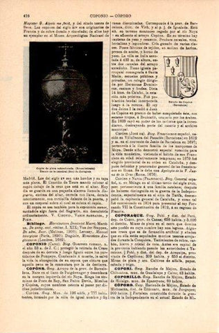LAMINA V30968: Escudo de Copons y Copon de la Catedral de Zaragoza