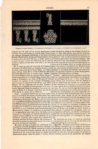 LAMINA V30943: Insignias de consul España