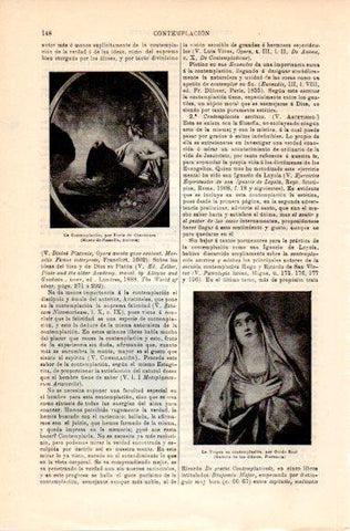 LAMINA V30949: La Contemplacion por P. de Chavannes y La Virgen por Guido Reni