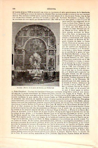 LAMINA V31002: Retablo iglesia del Carmen en Cordoba