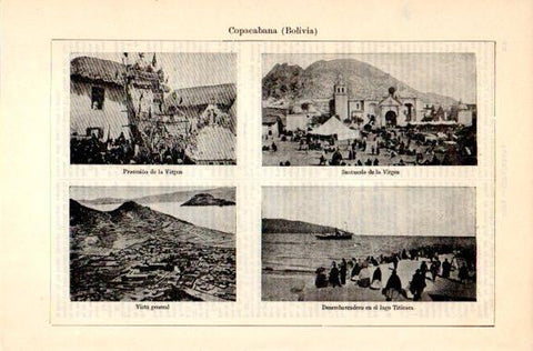 LAMINA V31005: Vistas de Copacabana, Bolivia