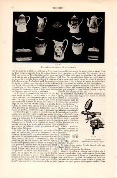 LAMINA V31185: Decorado del utensilio de hierro esmaltado