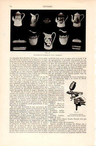 LAMINA V31185: Decorado del utensilio de hierro esmaltado