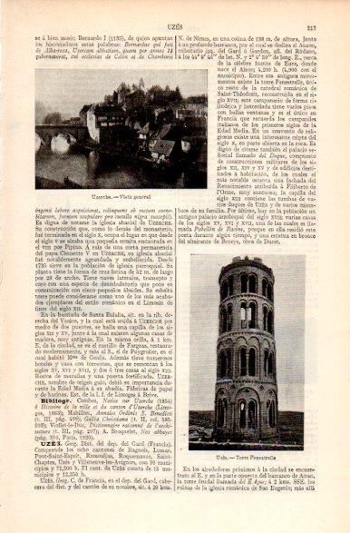 LAMINA V31193: Vista general de Uzerche, Francia