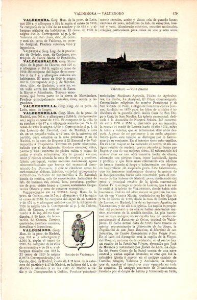 LAMINA V31231: Vista general y escudo de Valdemoro