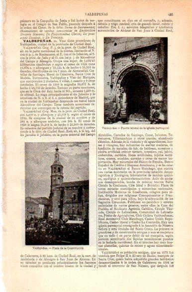 LAMINA V31232: Plaza de la Constitucion e iglesia en Valdepeñas
