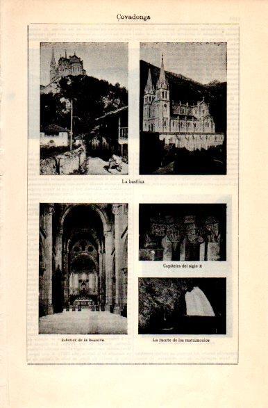 LAMINA V31212: Vistas Basilica de Covadonga