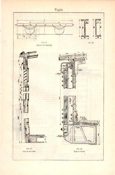 LAMINA V31215: Caja de un coche vagon