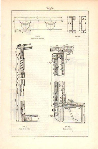 LAMINA V31215: Caja de un coche vagon