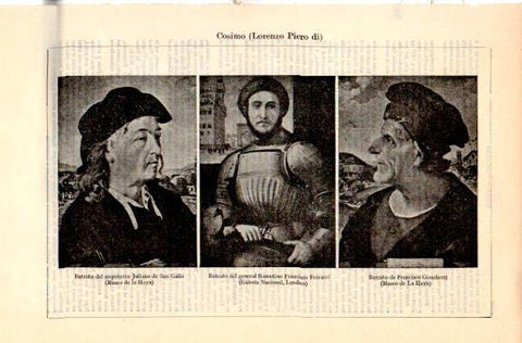LAMINA V31119: Retratos por Lorenzo Piero di Cosimo