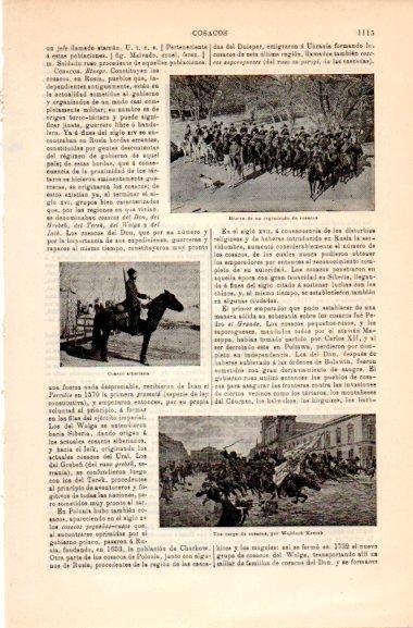 LAMINA V31105: Musica de un regimiento de cosacos