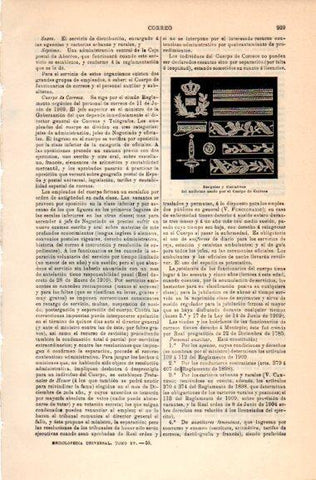 LAMINA V31087: Insignias y distintivos del Cuerpo de Correos