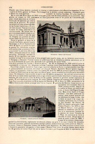 LAMINA V31091: Palacio del Gobierno y Escuela en Corrientes, Argentina