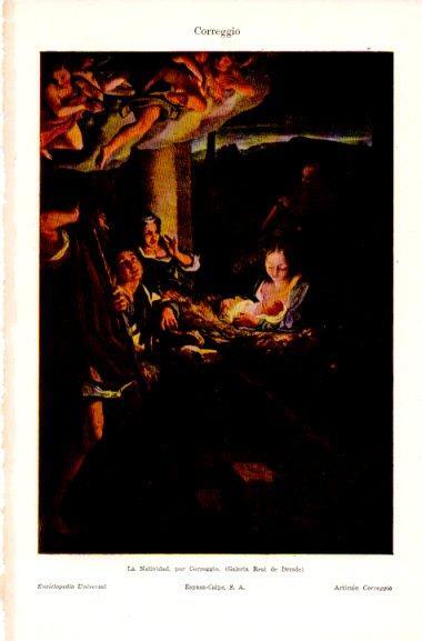 LAMINA V31151: La Natividad por Correggio