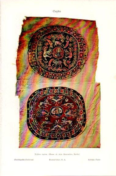 LAMINA V31157: Tejidos coptos, Museo de Berlin