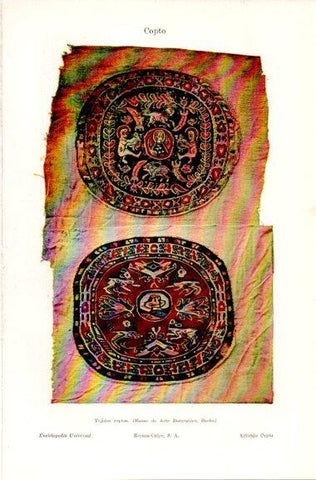 LAMINA V31157: Tejidos coptos, Museo de Berlin