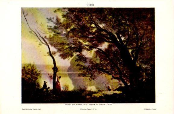 LAMINA V31125: Paisaje por Corot