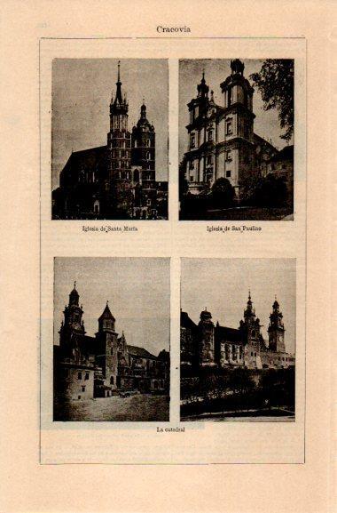 LAMINA V31136: Catedral e iglesias de Cracovia