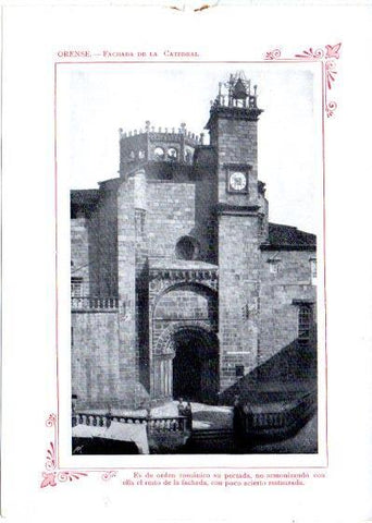 LAMINA V31984: Orense. Fachada de la Catedral