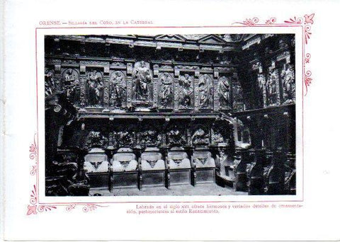 LAMINA V31983: Orense. Silleria del Coro de la Catedral
